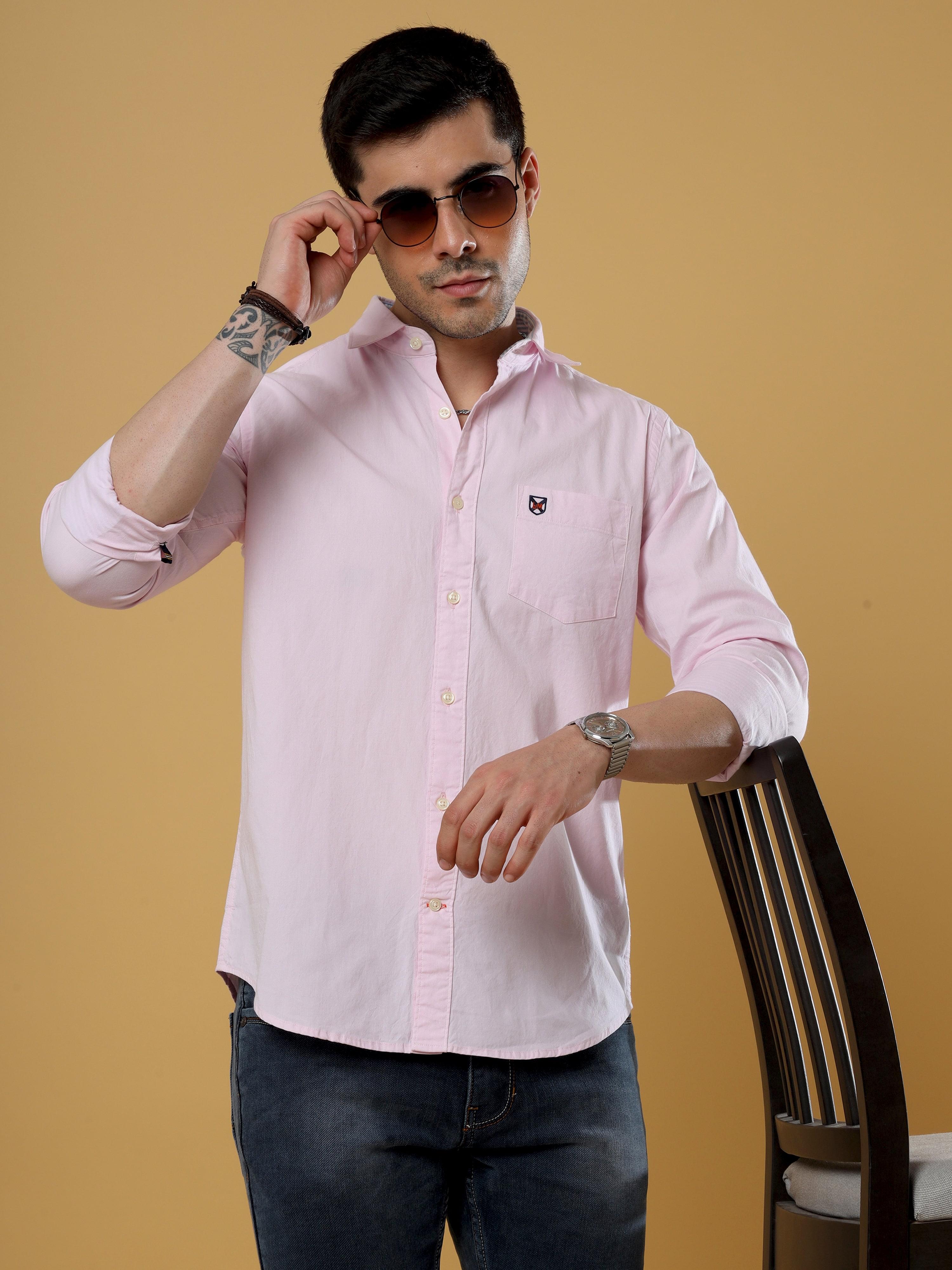 Light Pink Oxford Shirt | Mens Light Pink ShirtRs. 699.00