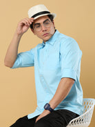 Buy Stylish Solid Sky Blue Color Shirt Online In IndiaRs. 999.00