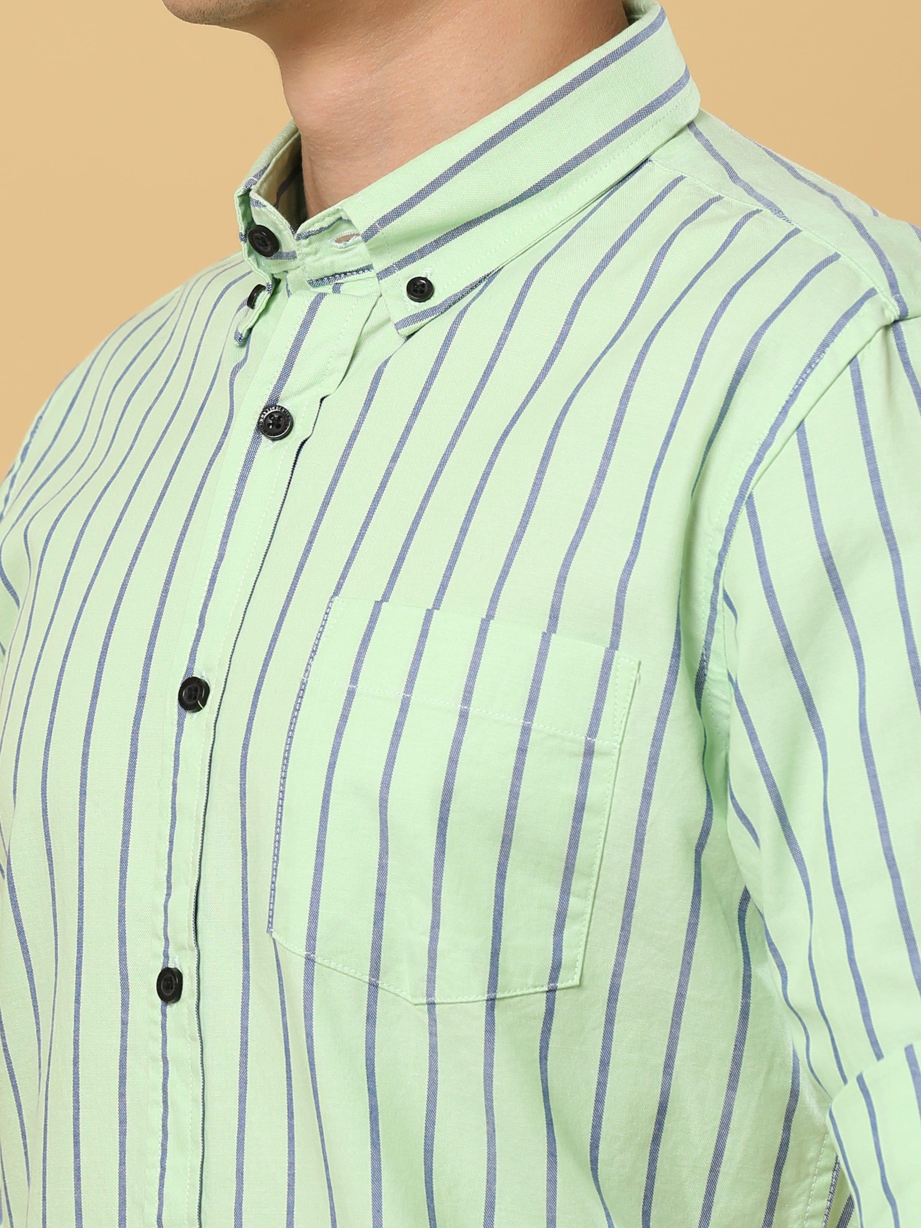 Shop Latest Oxford Striped Slim Fit ShirtRs. 1019.00